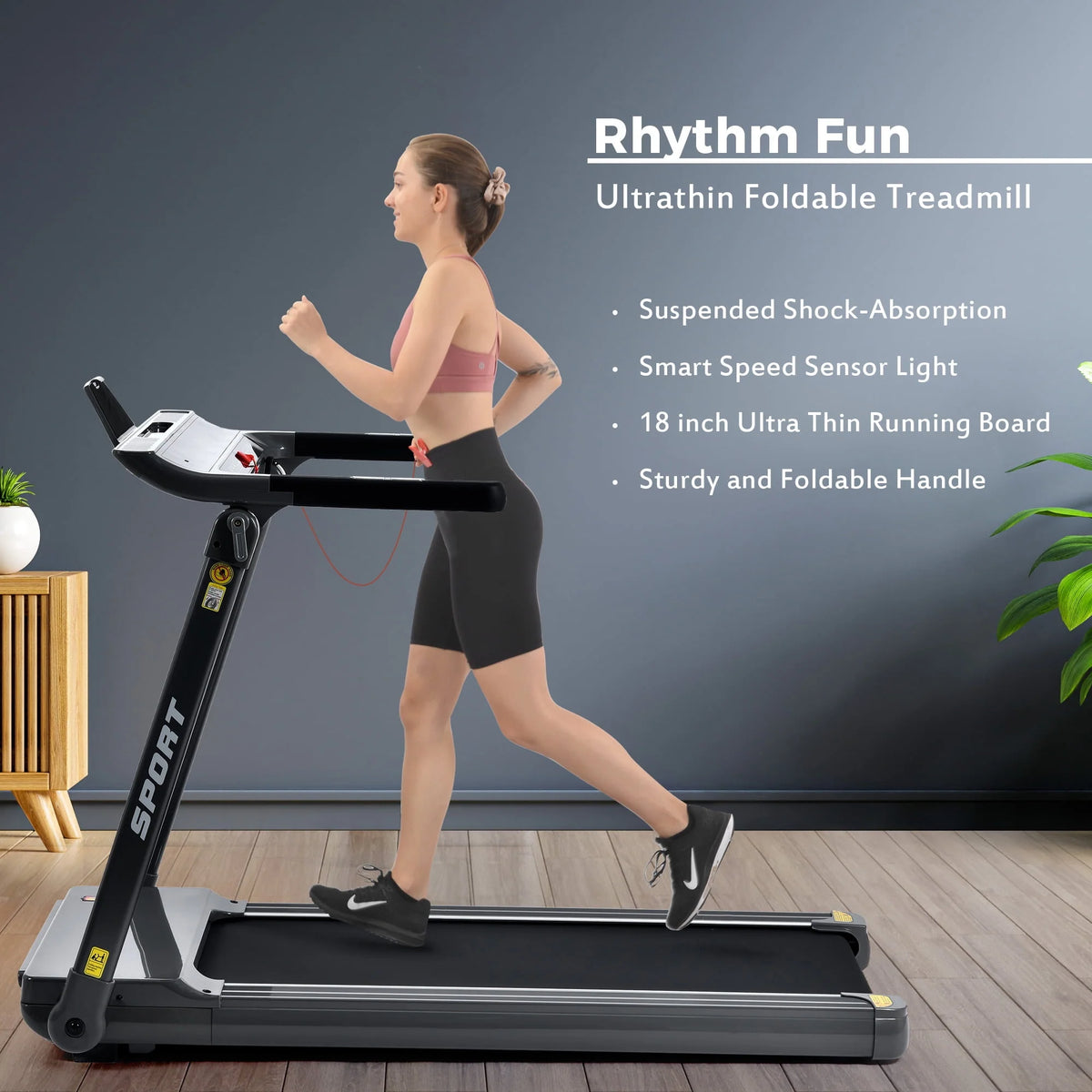 Folding Treadmill with 330lb Capacity, 3.5 Hp L5812