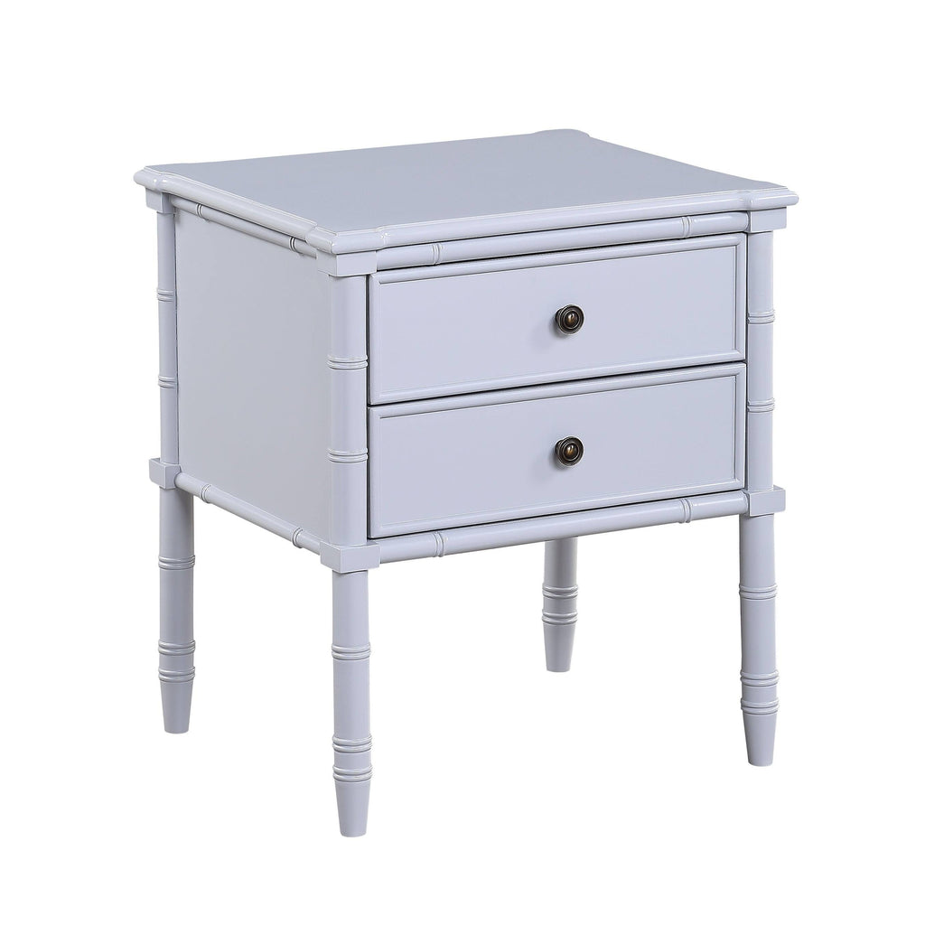 2-Drawer Bamboo Carved Nightstand R17776