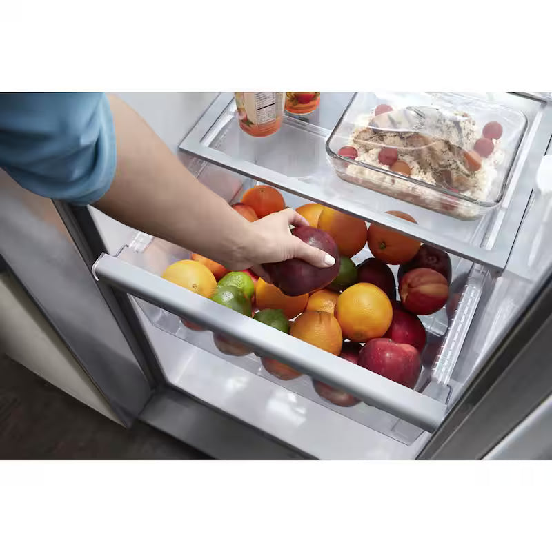 21 cu. ft. Side by Side Refrigerator Stainless Steel Counter Depth P132