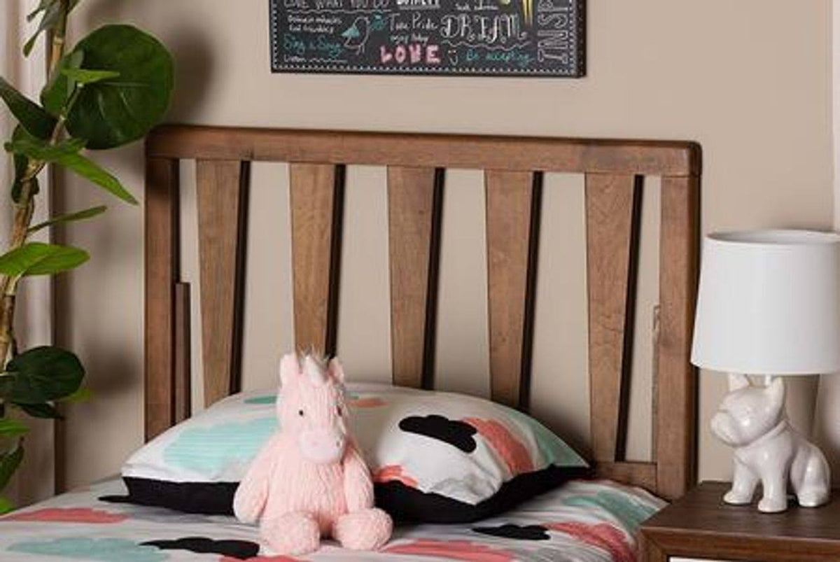 Ash Walnut Finished Wood Twin Size Headboard Z1240