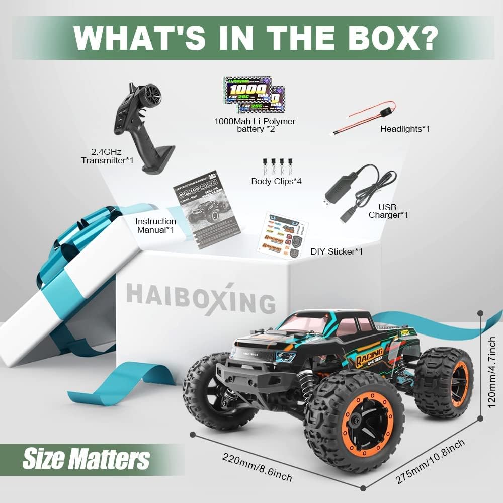 RC Car Remote Control Truck with 2 Rechargeable Batteries U67830