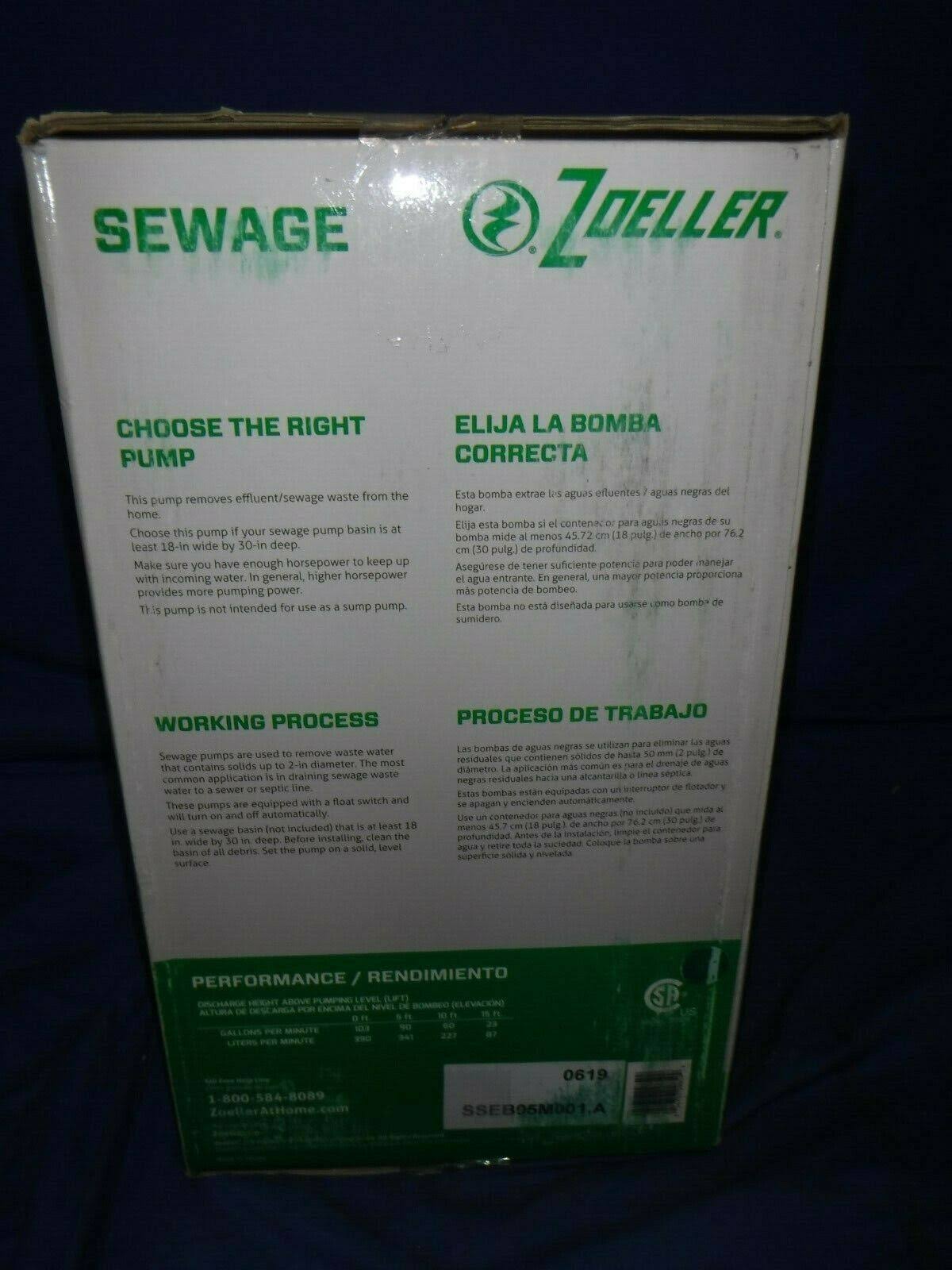 0.5-HP 115-Volt Cast Iron Sewage Sump Pump F927250