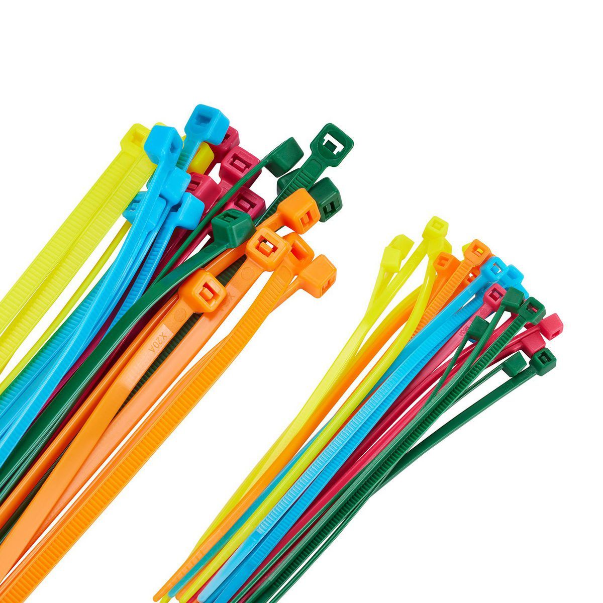 Fluorescent Cable Tie Assortment, 500 Pack J9583