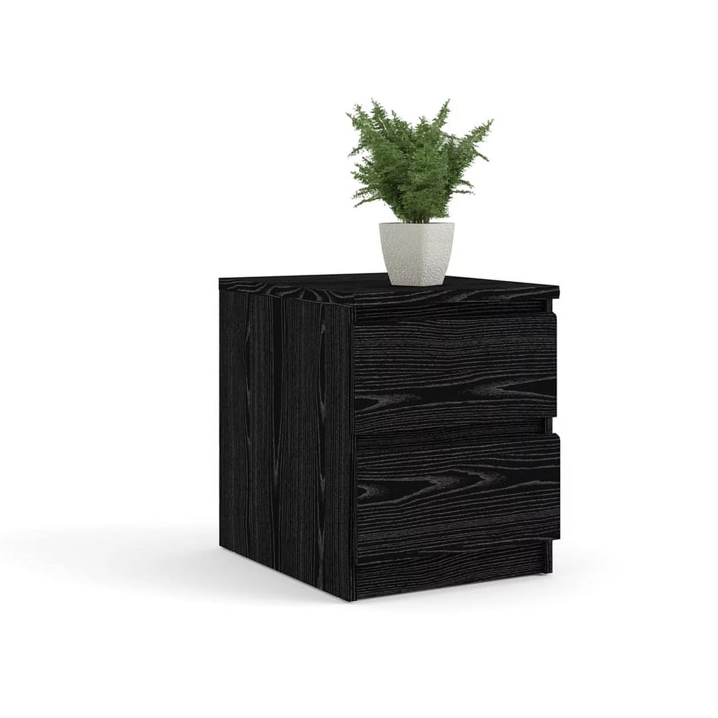 Black 4pc Queen Bed Dresser & 2 Nightstands Y2064