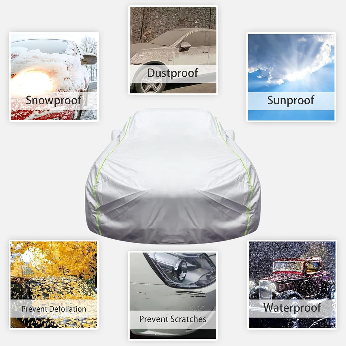 Waterproof All Weather SUV Car Cover with Zipper Q339665