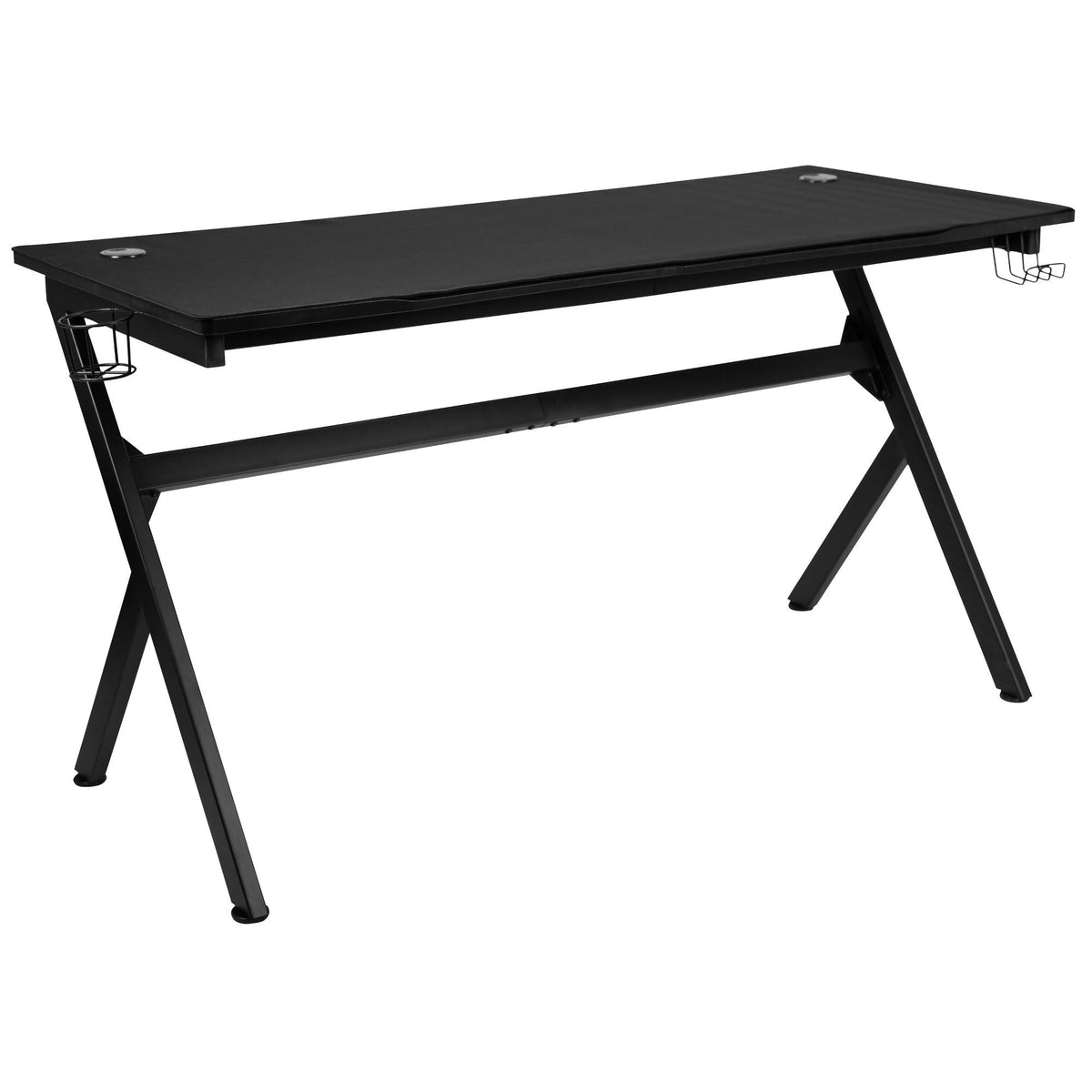 Gaming Desk and Reclining Gaming Chair Set with Cup Holder and Headphone Hook V352