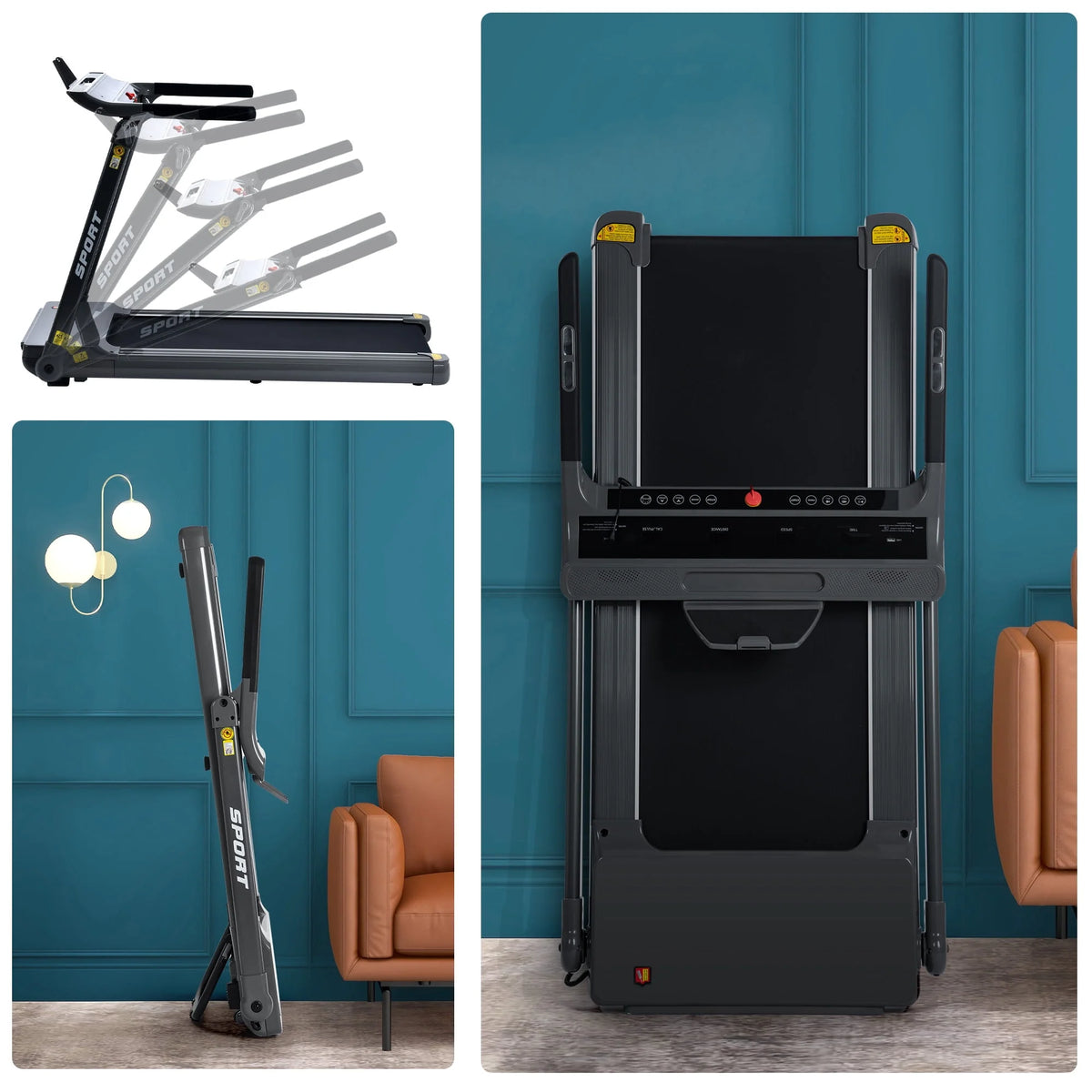 Folding Treadmill with 330lb Capacity, 3.5 Hp L5812