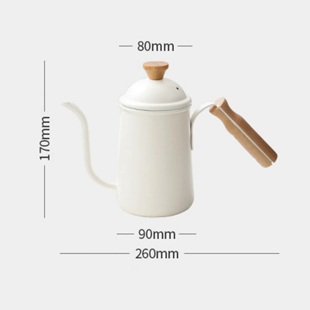 Beige Stainless Steel Gooseneck Coffee Kettle S54068