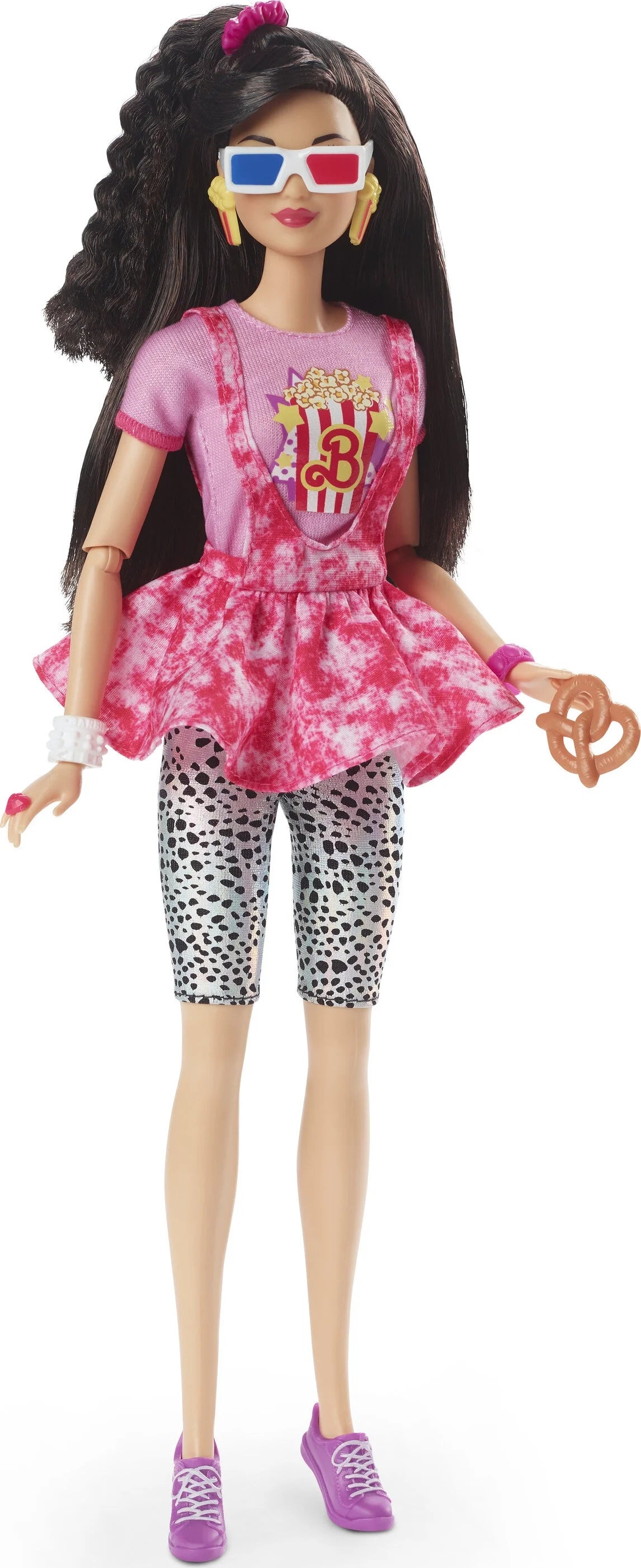 Collectible Doll with 1980s Movie Night Outfit and Accessories U91327