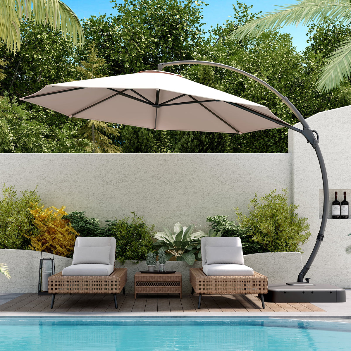 11FT Patio Umbrella with Base Q333