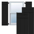Black Composite Board-n-Batten Shutters, Per Pair J43012