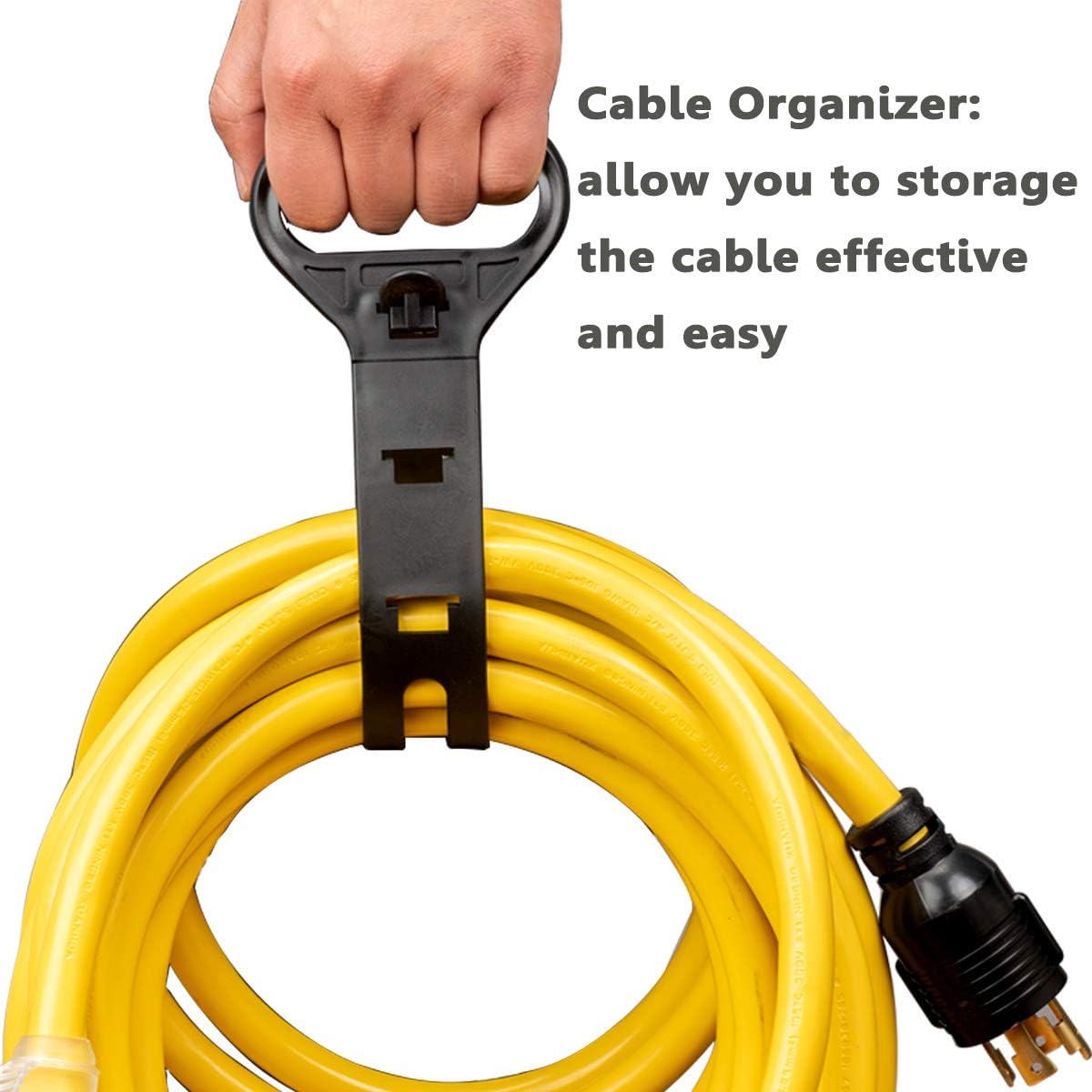 25 Feet 10 Gauge Generator Extension Cord NEMA L5-30P to Three 5-15R U46490