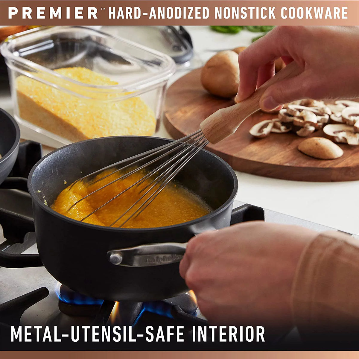 13-Inch Hard-Anodized Nonstick Deep Skillet with Lid A219