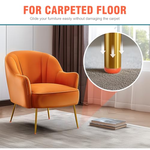 24 PCS 1 inch Furniture Sliders with 3M Adhesive for Carpet & Hardwood Floors Blue E3882