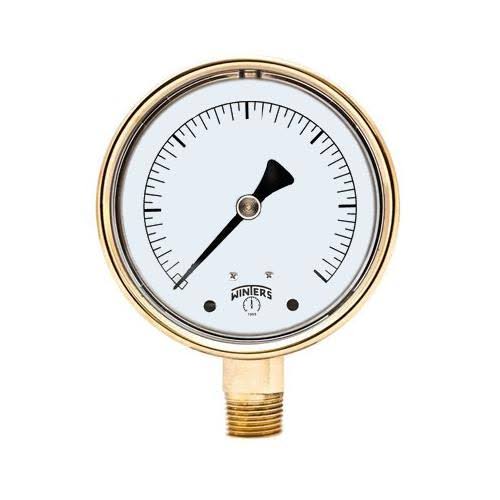 4x22 Brass Case Pressure Gauges B4240
