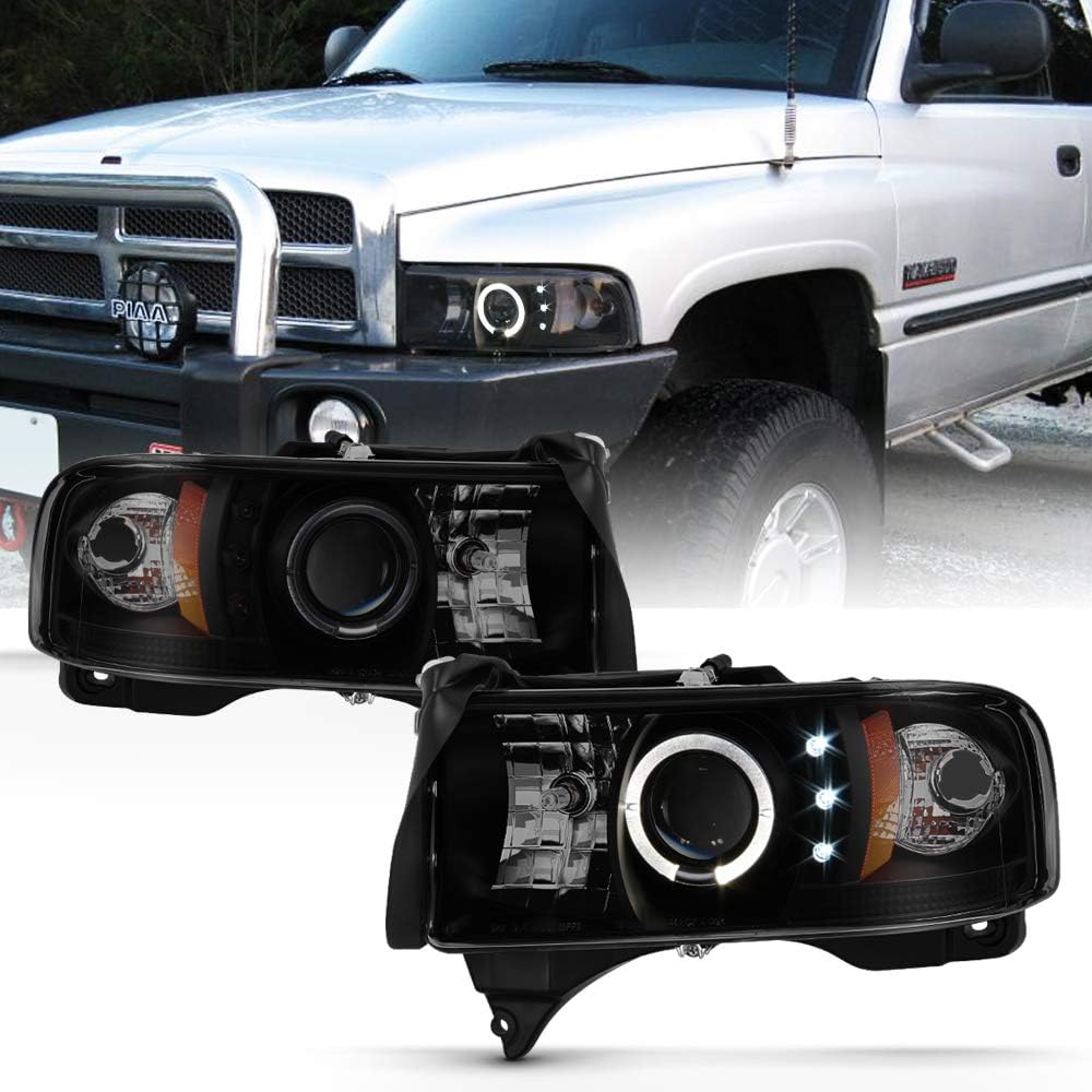 Black Smoked Projector Headlights Assembly X14702
