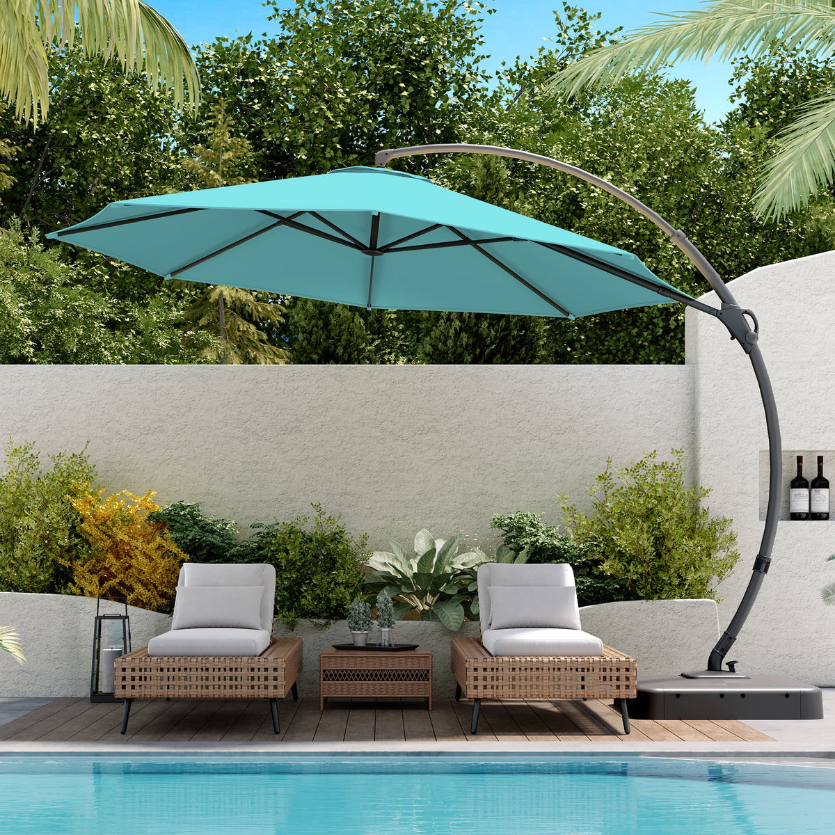 11FT Patio Umbrella with Base Q333