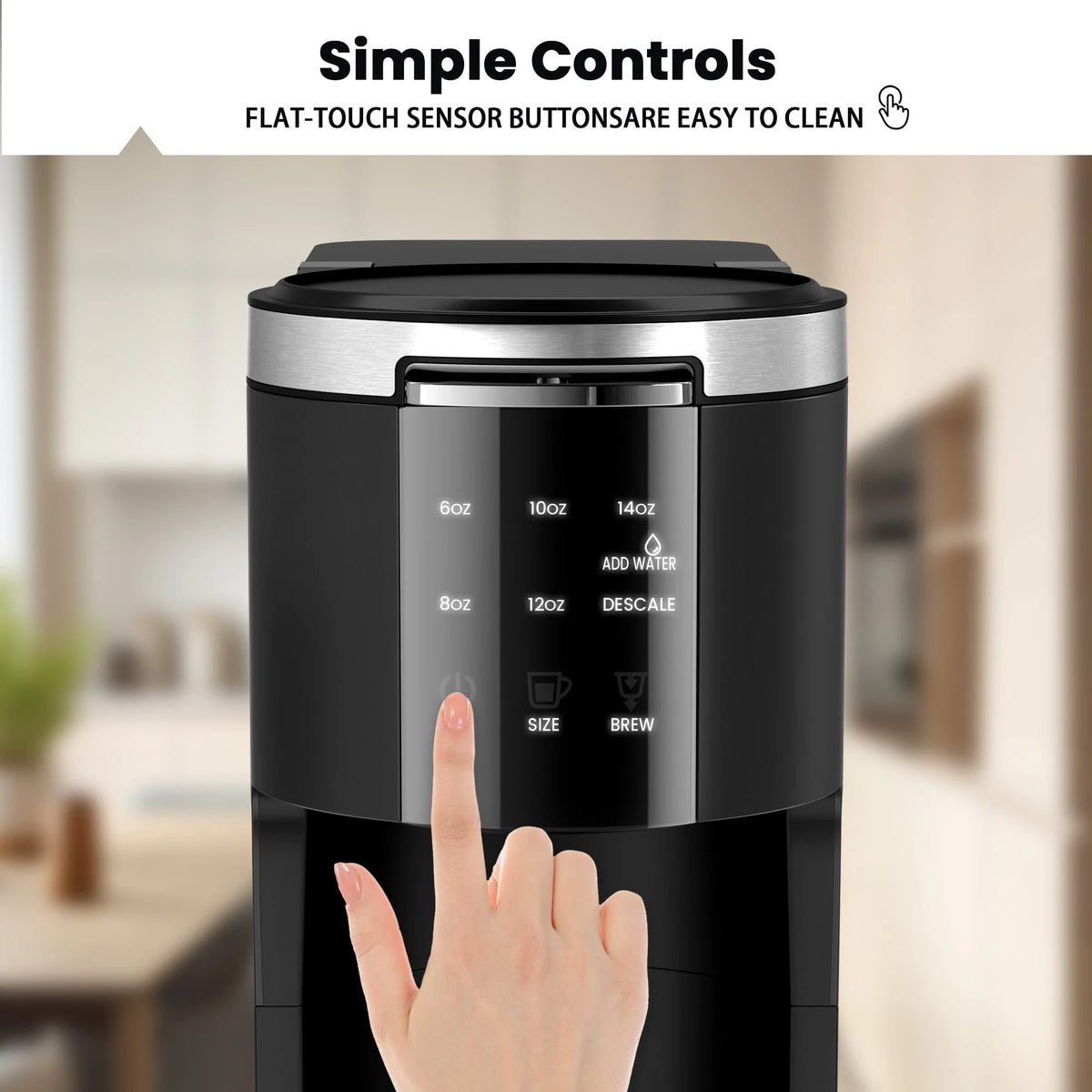 2-in-1 Single Serve Coffee Maker, Black F67659