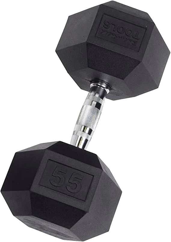 Rubber Coated Hex Dumbbells 35 lb V136