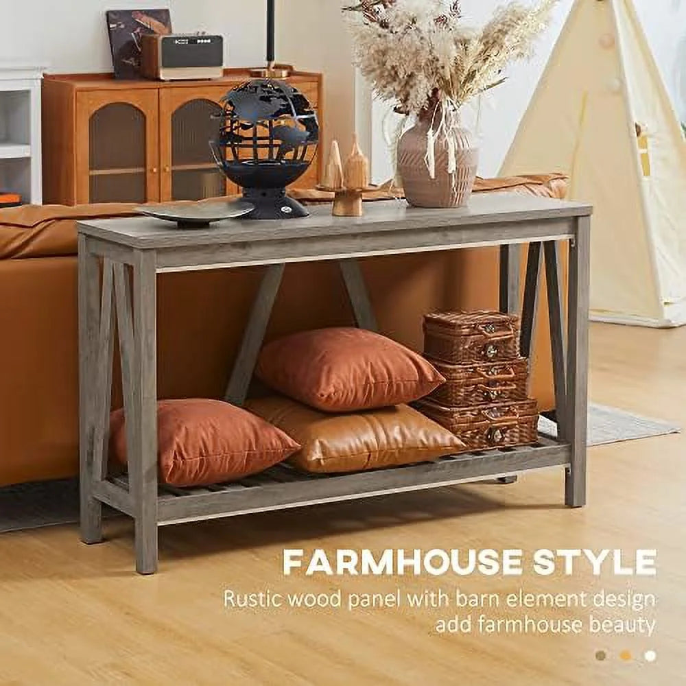 Brown Rustic Console Table C9117