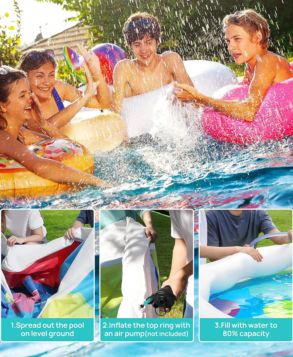 Inflatable Swimming Pool 15' x 36 E738