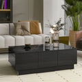 Black Extendable Coffee Table with 2 Drawers C3676
