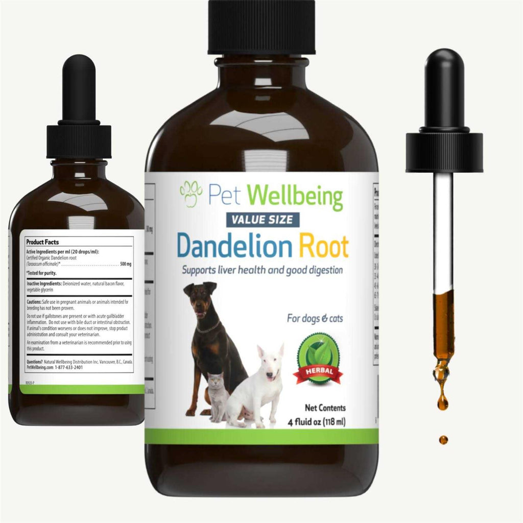 Dandelion Root Bacon Flavored Liquid Digestive & Liver Supplement for Cats & Dogs A4269