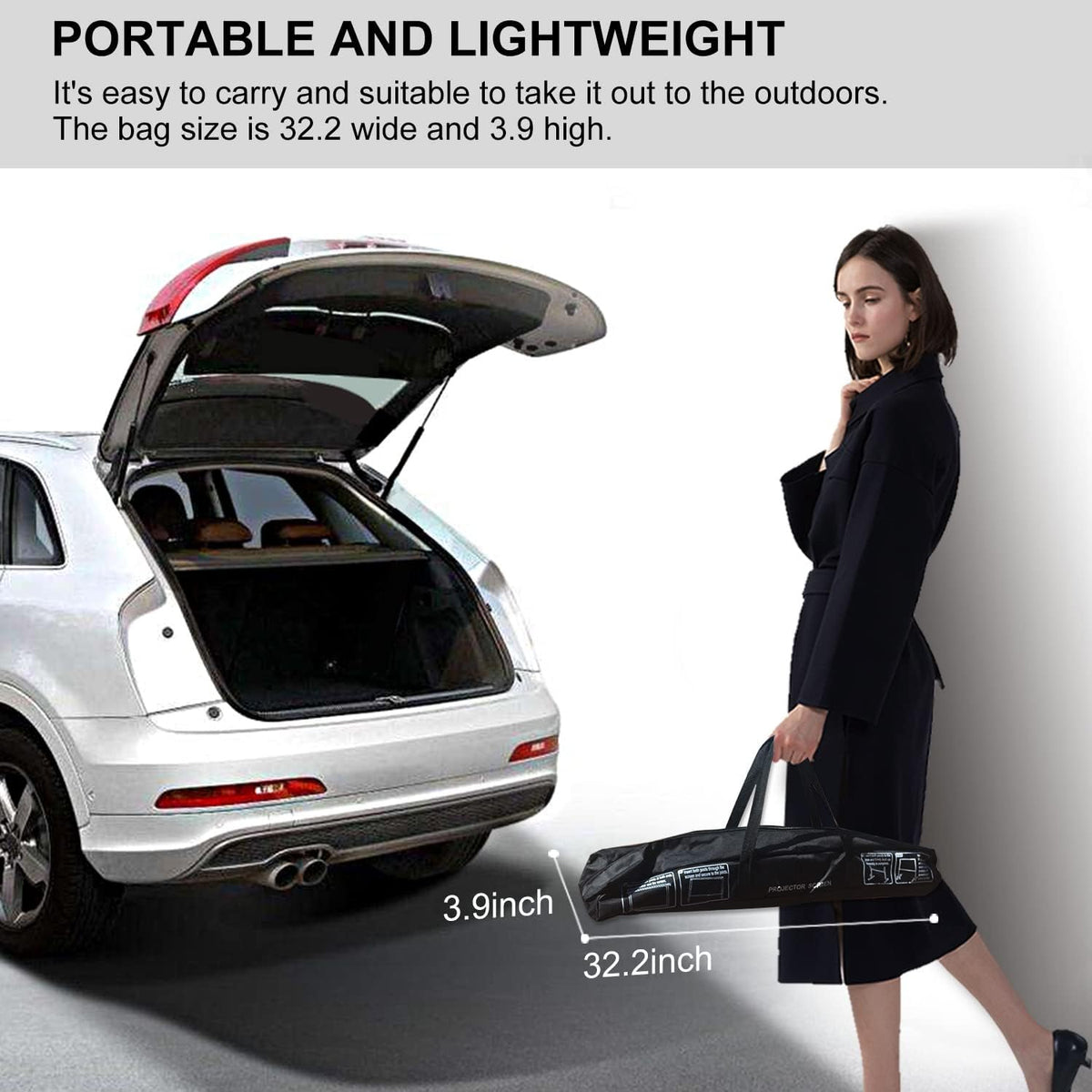 100 inch Portable Projection Screen with Stand T200897