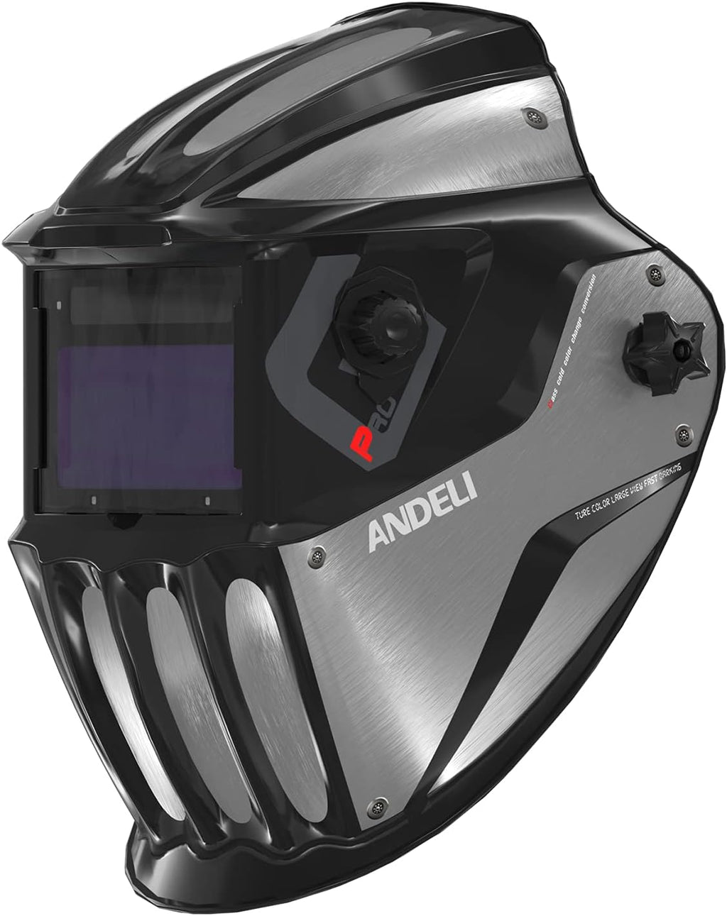 Welding Helmet Auto Darkening with Side View, Carbon Fiber B5061