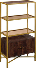 Bookcase with Doors, Rich Walnut Finish Z32155