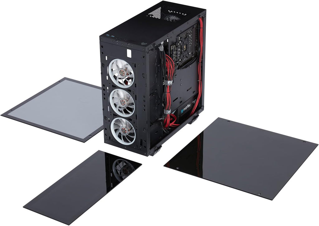 ATX Mid Tower PC Gaming Case with Tempered Glass Panels X25473