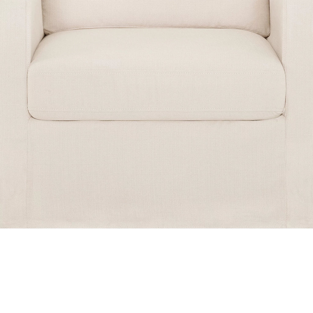 Cream Slipcover Swivel Chair K362