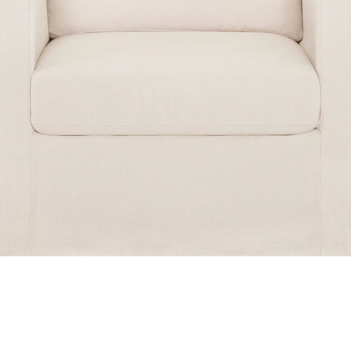 Cream Slipcover Swivel Chair K362