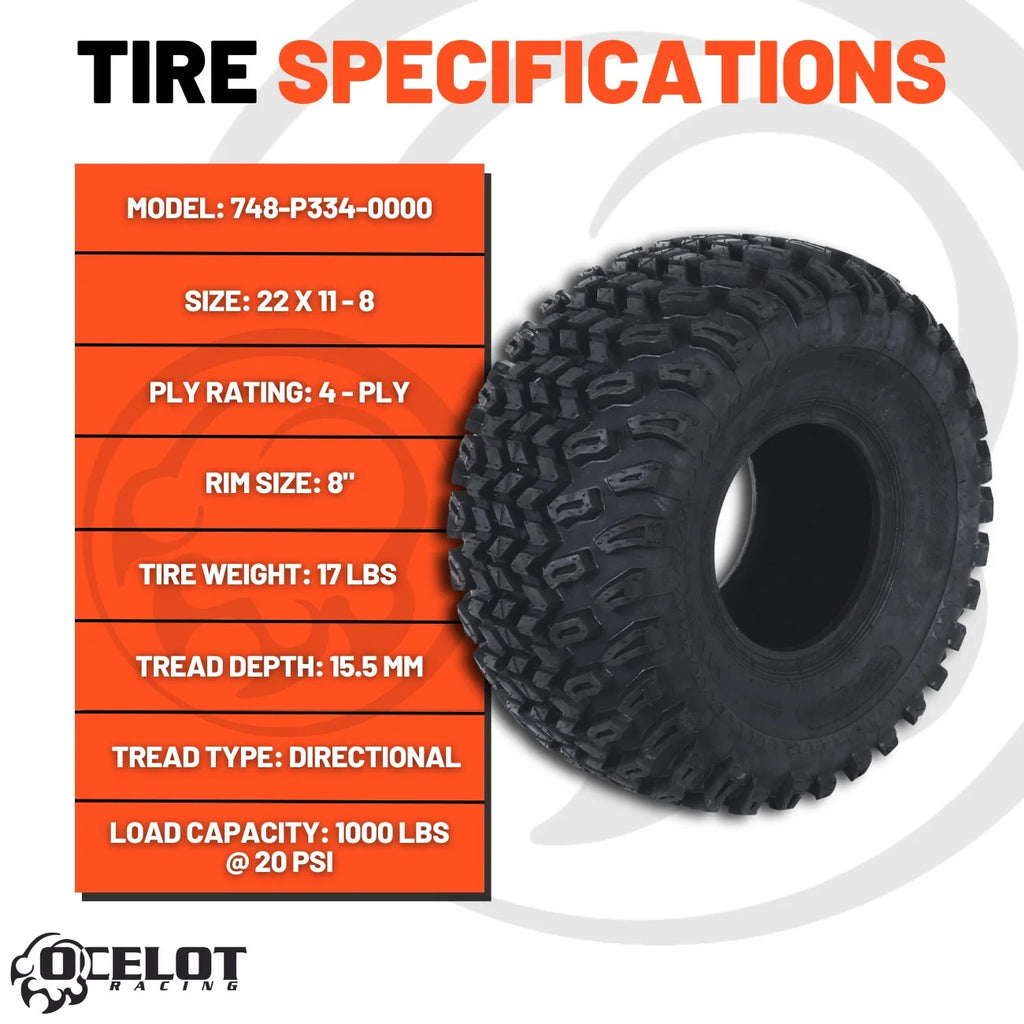 8" Golf Cart Tires Set of 2 B605170