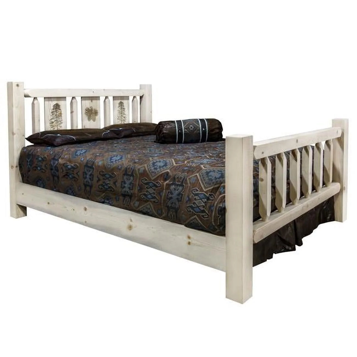 Full Size Bed with Pine Tree Design C3151