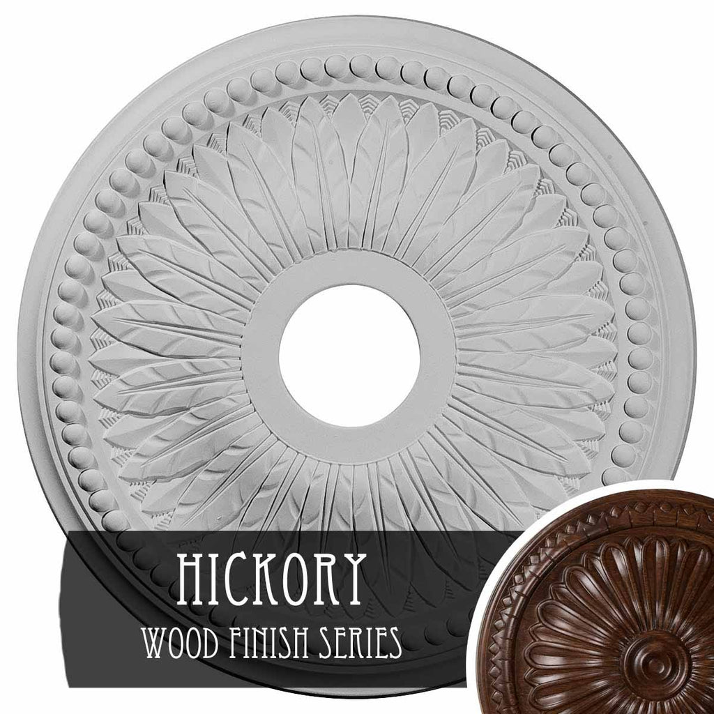 Hand-Painted Hickory Ceiling Medallion J548