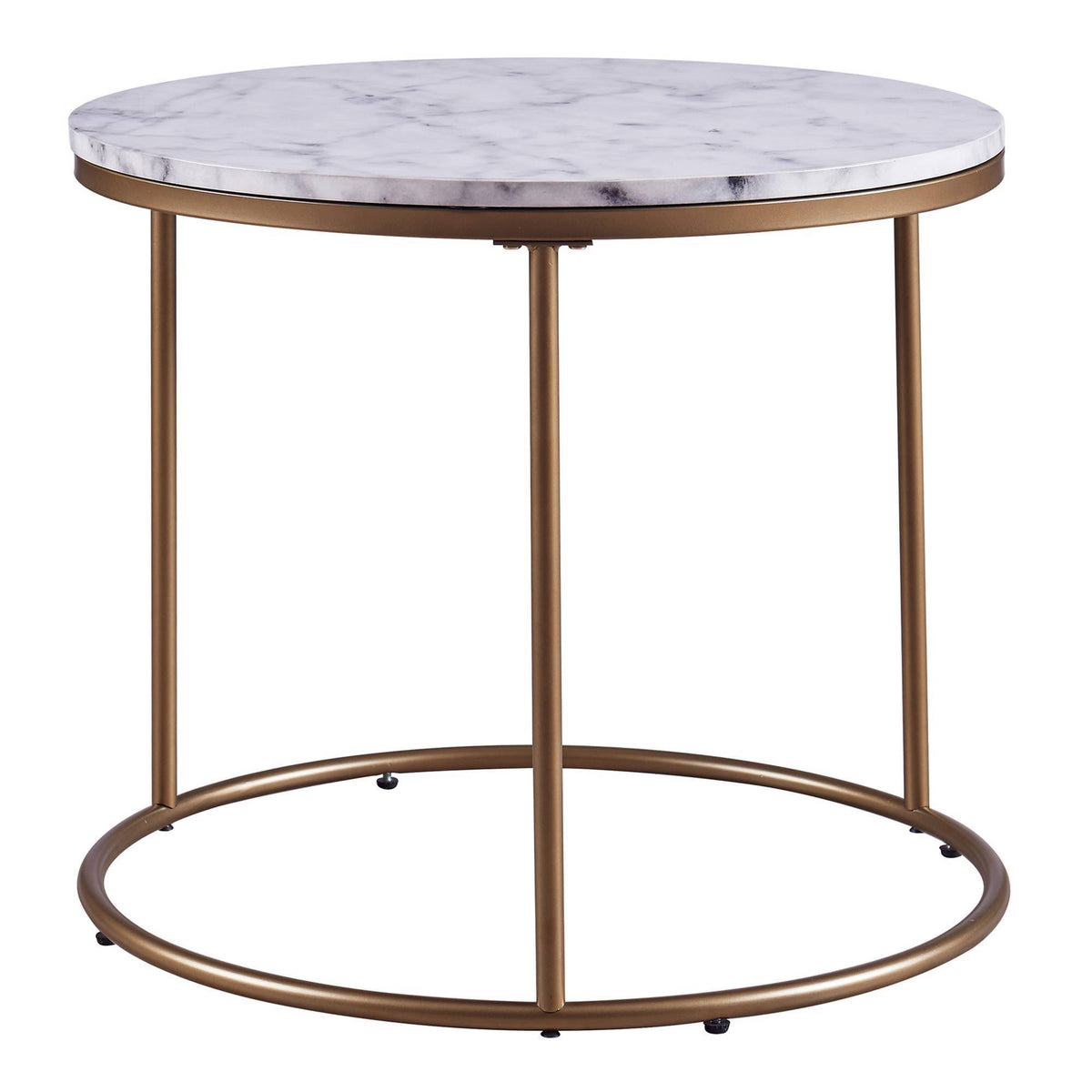 Faux-Marble Round Side Table S71900