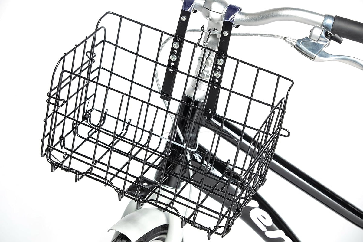 Black Steel Folding Front Bicycle Basket T613