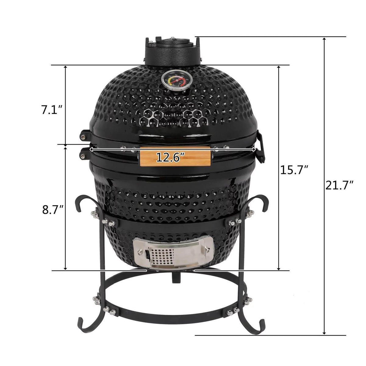 13'' Charcoal BBQ Grill Smoker J9962