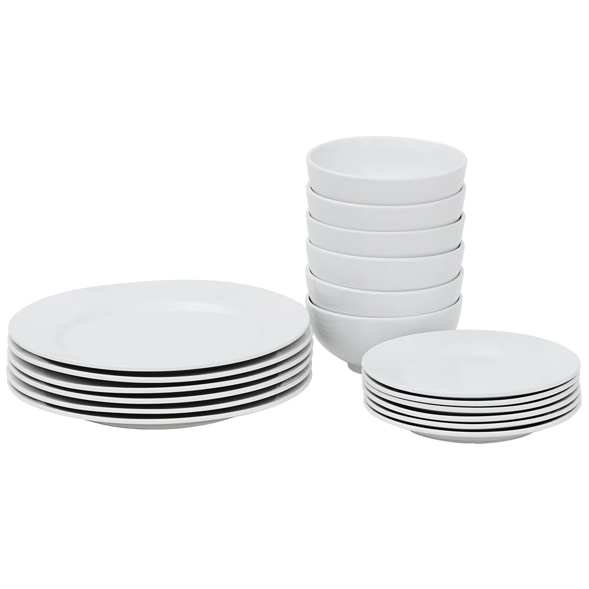 White 18 Pc Dinnerware Set for 6 X45627