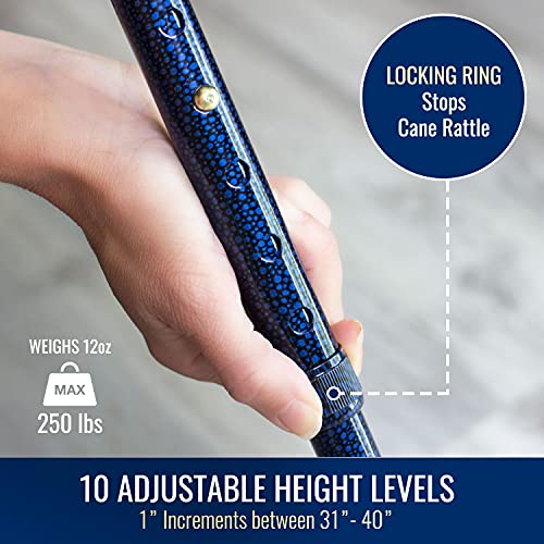 Folding Adjustable Wood Handle Cane D34151