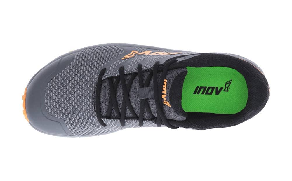 Grey Black Yellow Knit Trail Running Shoes J4443