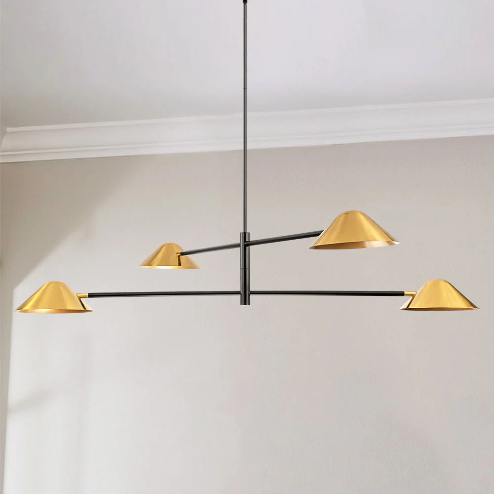 4-Light Dimmable Linear Chandelier T99535