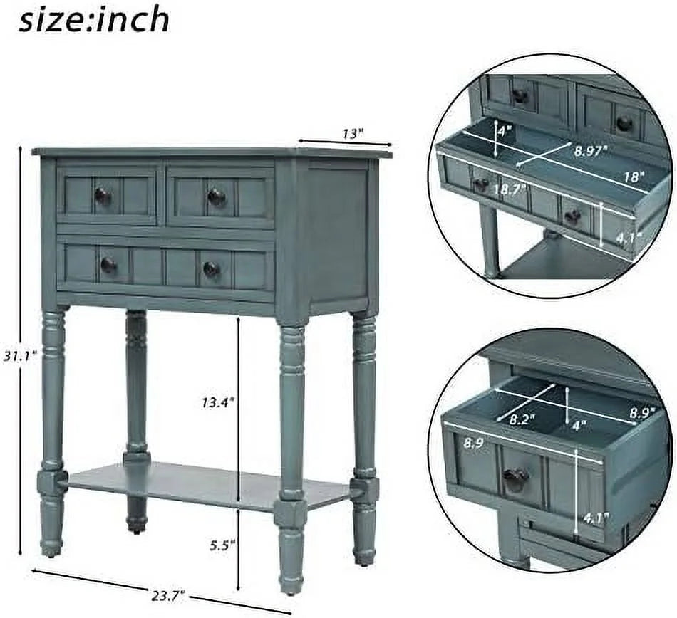 Narrow Console Table with Three Drawers C948261
