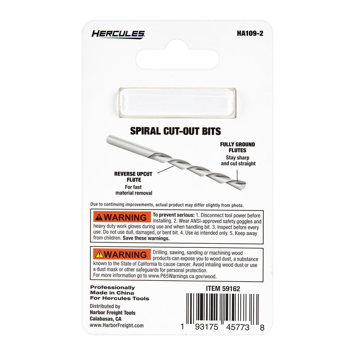 1/8 in. M2 High-Speed Steel Spiral Cut-Out Bits, 2-Pack W430