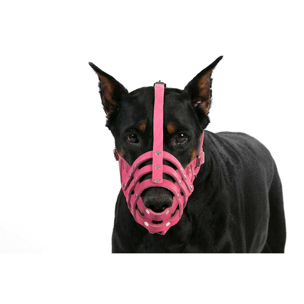 Leather Dog Muzzle Medium Large Breeds G734