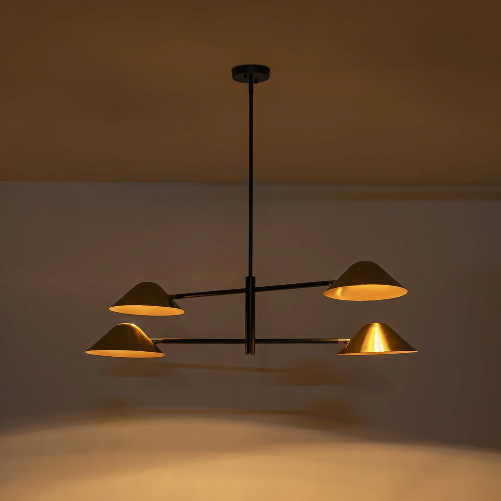 4-Light Dimmable Linear Chandelier T99535