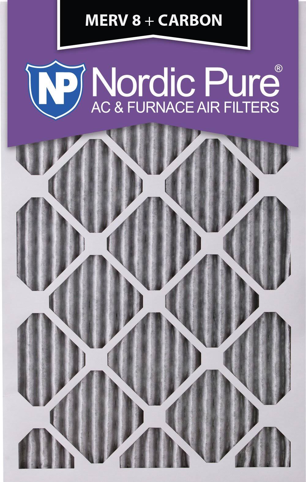 18x24x1 MERV 8 Pleated Carbon AC Furnace Air Filters 12 Pack I2609