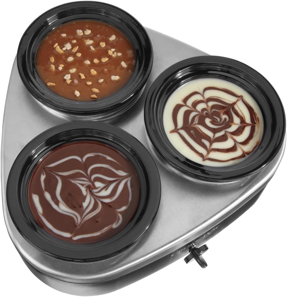 16-Ounce Silver and Black Slow Cooker J2532