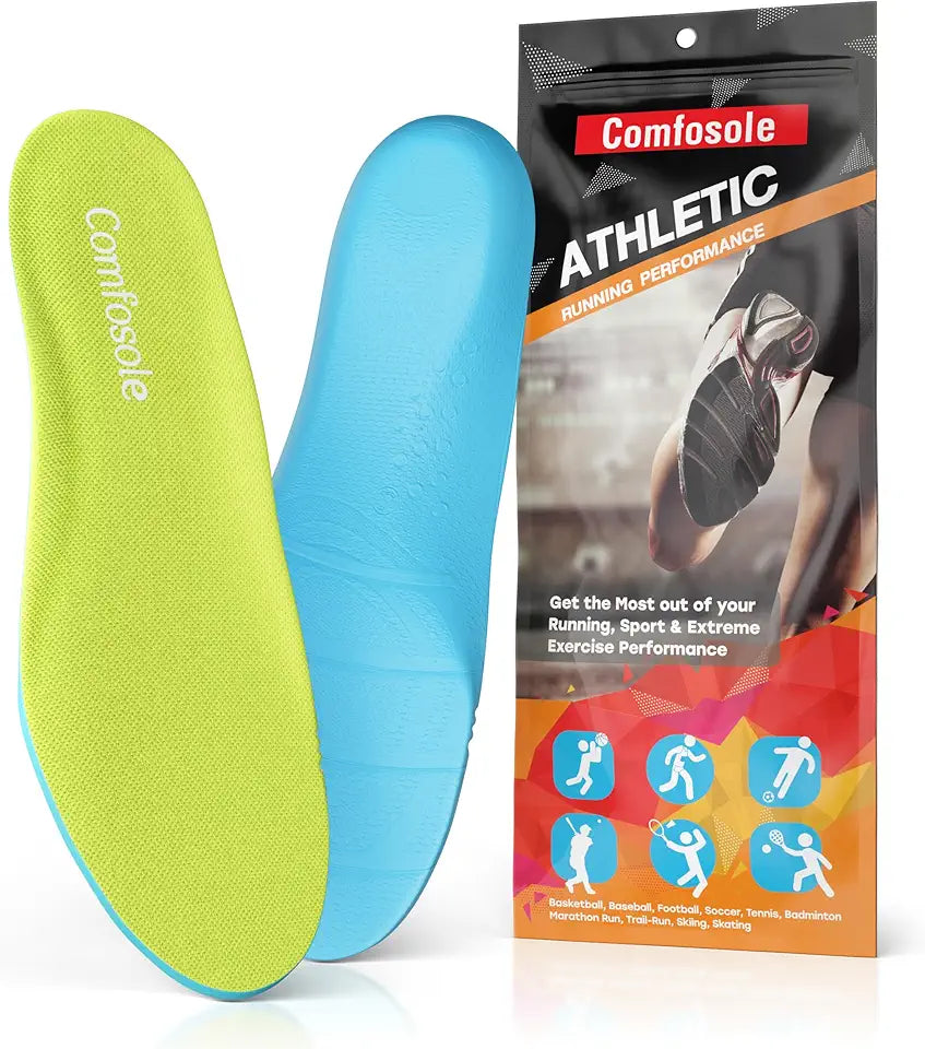 Athletic Insole Men Women Energy Return Cushioning Support I17565